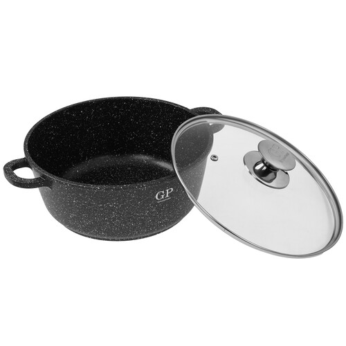 Купить Кастрюля Green Point GP-2874 3.9 л 24 см черный  9151760. Характеристики, отзывы и цены в Донецке