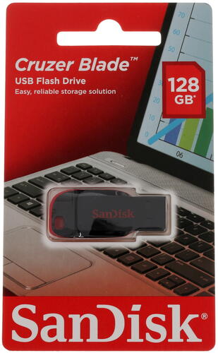 Купить Память USB Flash 128 ГБ SanDisk Cruzer Blade [SDCZ50-128G-B35]  1106269. Характеристики, отзывы и цены в Донецке