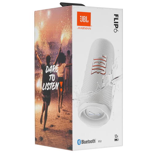 Купить Портативная колонка JBL Flip 6, белый  5007430. Характеристики, отзывы и цены в Донецке