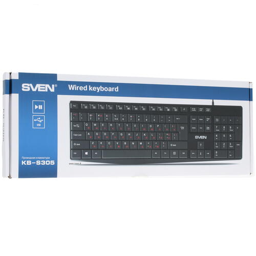 Купить Клавиатура  проводная SVEN KB-S305  1642066. Характеристики, отзывы и цены в Донецке