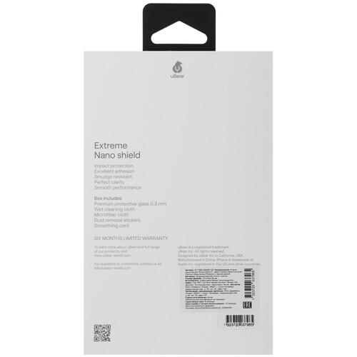 Купить Защитное стекло uBear для экрана Apple iPhone 16 Plus  5474415. Характеристики, отзывы и цены в Донецке