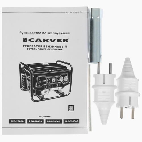 Купить Электрогенератор   бензиновый Carver PPG-2500A  1081876. Характеристики, отзывы и цены в Донецке