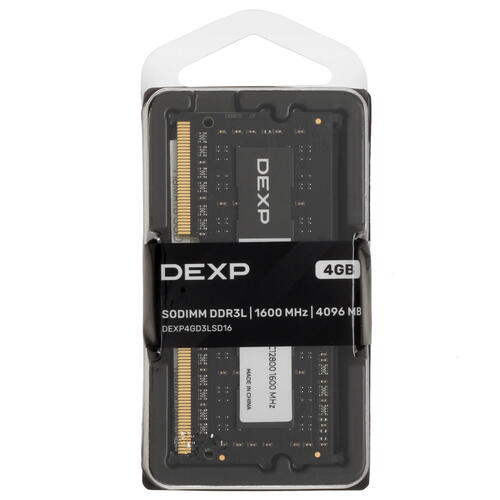 Купить Оперативная память SODIMM DEXP [DEXP4GD3LSD16] 4 ГБ  5437482. Характеристики, отзывы и цены в Донецке