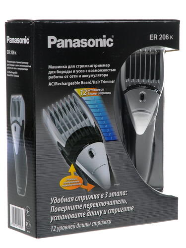 Купить Триммер Panasonic ER206 серебристый/черный  0149628. Характеристики, отзывы и цены в Донецке
