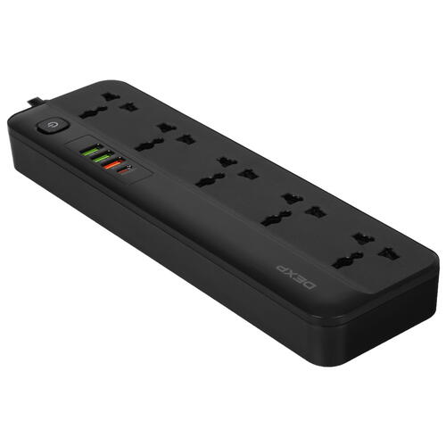Купить Сетевой фильтр DEXP Universal 520B черный  5402994. Характеристики, отзывы и цены в Донецке