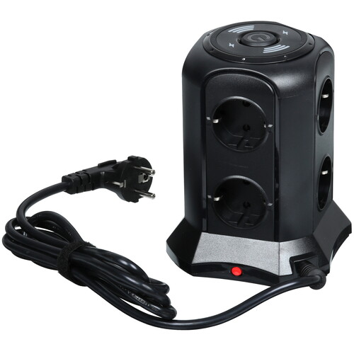 Купить Сетевой фильтр Qumo Power Tower Pro SFU2 черный  5489815. Характеристики, отзывы и цены в Донецке