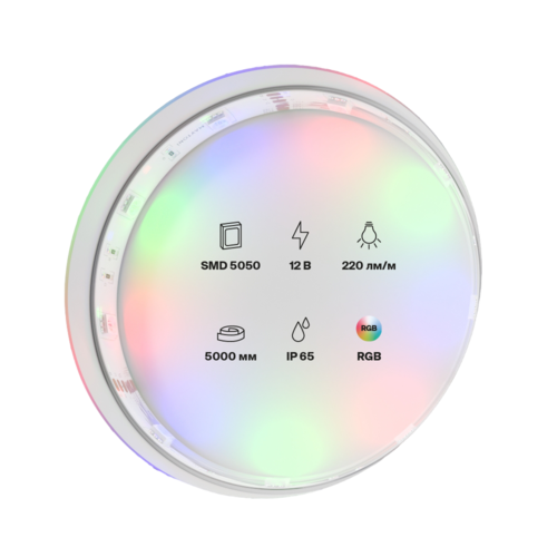 Купить Светодиодная лента Maytoni 12В 5050 7.2Вт/м RGB 5м IP65  9185047. Характеристики, отзывы и цены в Донецке
