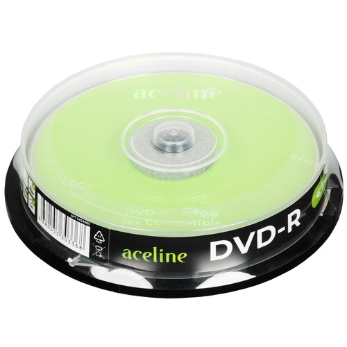 Купить DVD-диск Aceline DVD-R, 4.7 ГБ, Cake Box, 16x, 10 шт  5454989. Характеристики, отзывы и цены в Донецке