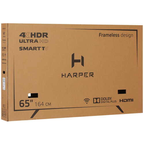 Купить 65" (164 см) Телевизор Harper 65U770TS черный  5459332. Характеристики, отзывы и цены в Донецке