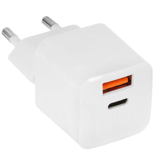Купить Сетевое зарядное устройство TFN NANO A+C PD 20W белый  5076579. Характеристики, отзывы и цены в Донецке