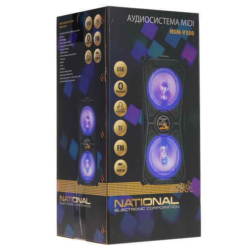 Купить Портативная аудиосистема National NSM-V350, черный  4880681. Характеристики, отзывы и цены в Донецке