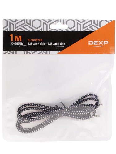 Купить Кабель   DEXP 3.5 mm jack - 3.5 mm jack черный  1021748. Характеристики, отзывы и цены в Донецке