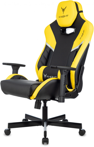 Купить Кресло игровое Knight Thunder 5X желтый  9098504. Характеристики, отзывы и цены в Донецке