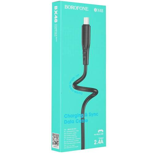 Купить Кабель круглый Borofone micro USB - USB 2.0 Type-A черный 1 м  9244442. Характеристики, отзывы и цены в Донецке