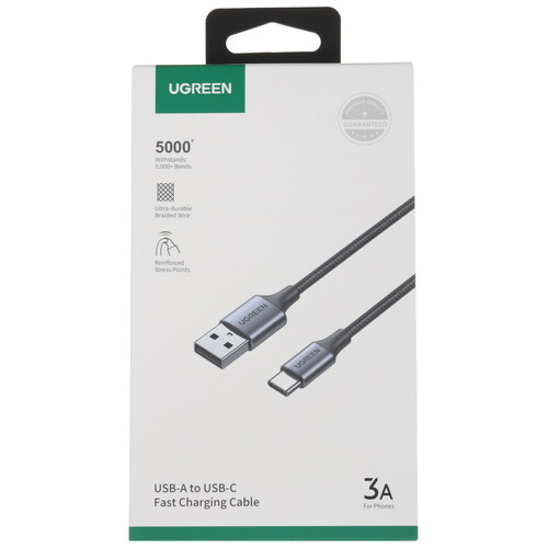 Купить Кабель круглый Ugreen USB Type-C - USB 2.0 Type-A черный 2 м  5453488. Характеристики, отзывы и цены в Донецке