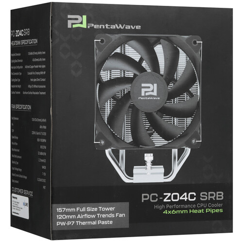 Купить Кулер для процессора PentaWave PC-Z04C SRB  9227955. Характеристики, отзывы и цены в Донецке