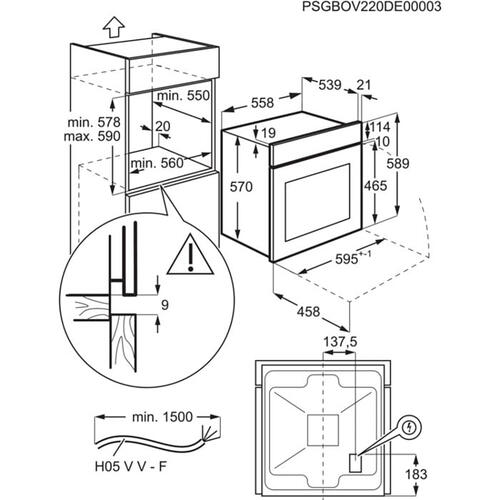 Купить Электрический духовой шкаф Electrolux EOF3H00BX серебристый  9101697. Характеристики, отзывы и цены в Донецке