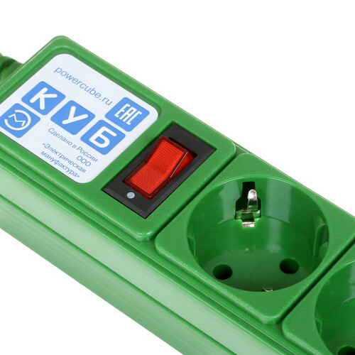 Купить Сетевой фильтр Power Cube SPG-MXTR-13 зеленый  1345606. Характеристики, отзывы и цены в Донецке