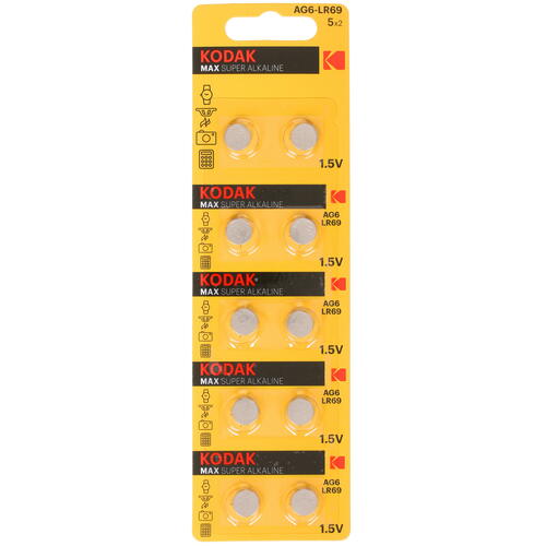 Купить Батарейка Kodak MAX плоская / LR69 (AG6/G6/LR920/LR921/371A/171)  4741267. Характеристики, отзывы и цены в Донецке