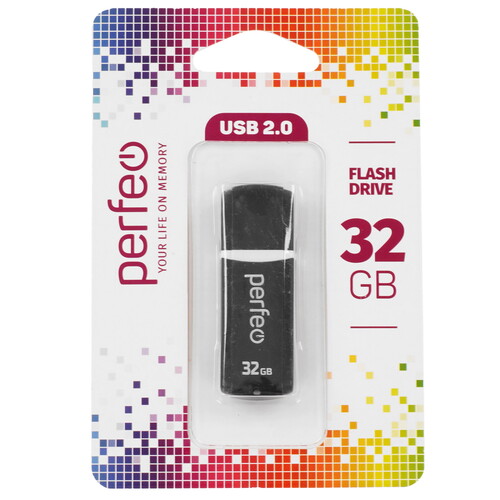 Купить Память USB Flash 32 ГБ Perfeo C02 [PF-C02B032]  9209284. Характеристики, отзывы и цены в Донецке