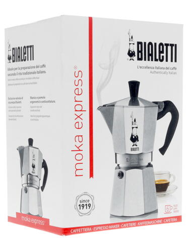 Купить Гейзерная кофеварка Bialetti Moka Express серебристый  1122969. Характеристики, отзывы и цены в Донецке
