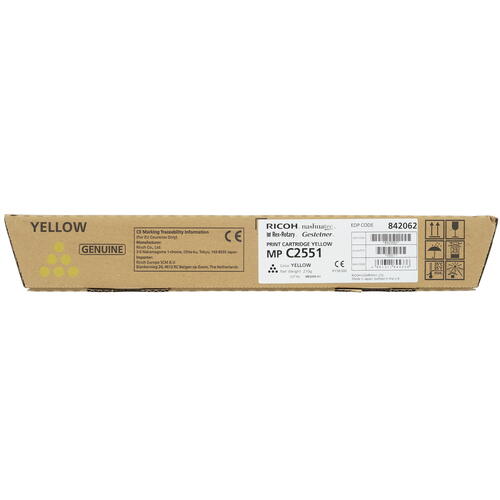 Купить Картридж лазерный Ricoh MPC2551HE желтый  1048077. Характеристики, отзывы и цены в Донецке