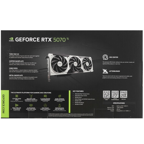 Купить Видеокарта MSI GeForce RTX 5070 Ti VENTUS 3X OC  5616295. Характеристики, отзывы и цены в Донецке
