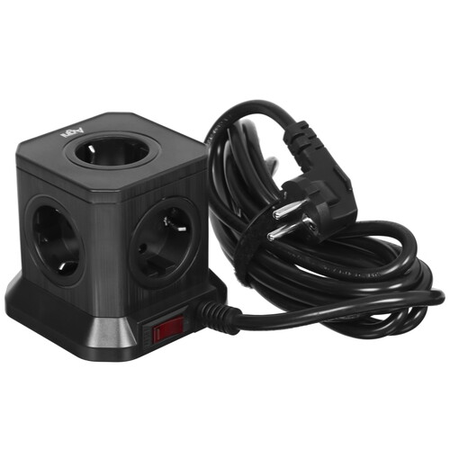 Купить Сетевой фильтр AGNI TP-VE4U5E черный  9289284. Характеристики, отзывы и цены в Донецке