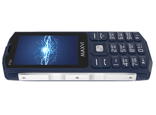 Купить Сотовый телефон Maxvi P101 синий/серебристый  9064652. Характеристики, отзывы и цены в Донецке