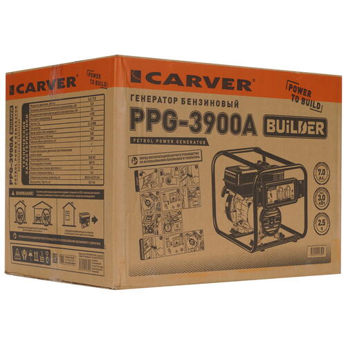 Купить Электрогенератор   бензиновый Carver PPG-3900A BUILDER  1183098. Характеристики, отзывы и цены в Донецке