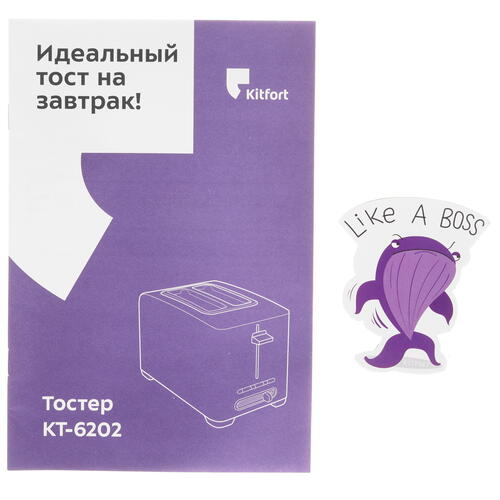 Купить Тостер Kitfort КТ-6202 серебристый  9061633. Характеристики, отзывы и цены в Донецке