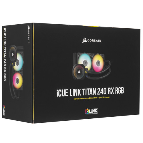 Купить Система охлаждения Corsair iCUE LINK TITAN 240 RX RGB черная  9269904. Характеристики, отзывы и цены в Донецке