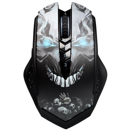 Купить Мышь беспроводная A4Tech Bloody R80 Plus Skull  черный  5093850. Характеристики, отзывы и цены в Донецке