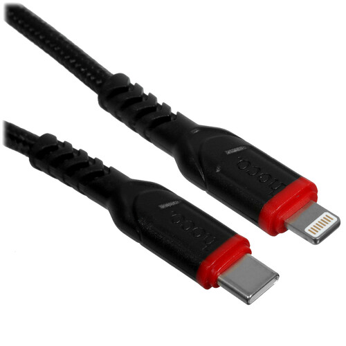 Купить Кабель круглый Hoco Lightning 8-pin - USB Type-C черный 1 м  5475069. Характеристики, отзывы и цены в Донецке
