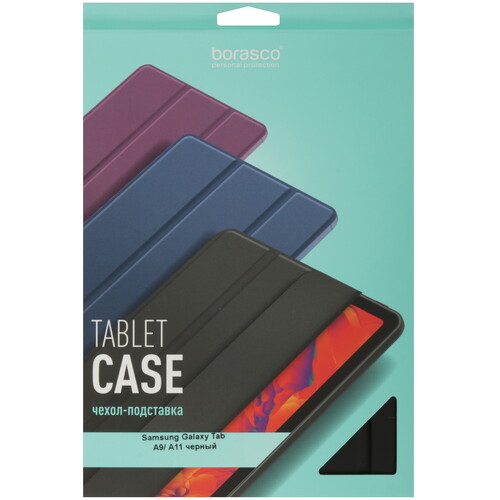 Купить Чехол-книжка BoraSCO для Samsung Galaxy Tab A9/ A11 черный  5642968. Характеристики, отзывы и цены в Донецке