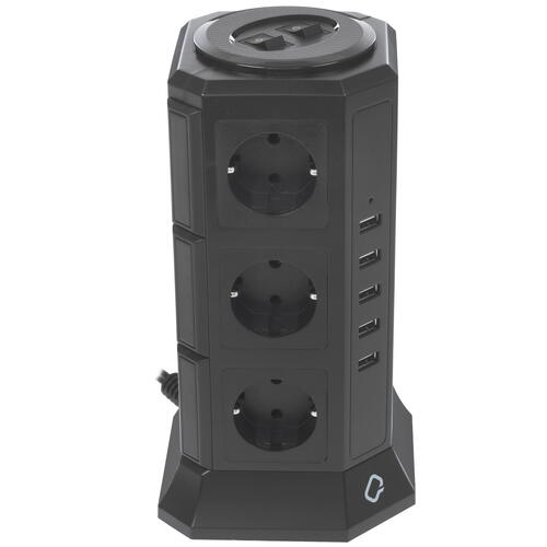 Купить Сетевой фильтр QUMO Power Tower Pro черный  1639066. Характеристики, отзывы и цены в Донецке
