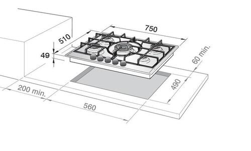 Купить Газовая варочная поверхность DeLonghi NSL 575 X RUS  9080902. Характеристики, отзывы и цены в Донецке