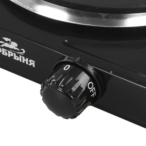 Купить Плита компактная электрическая Добрыня DO-2210B черный  9213022. Характеристики, отзывы и цены в Донецке