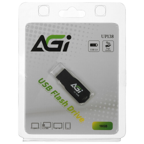 Купить Память USB Flash 16 ГБ Agi UP138 [AGI016GABUP138]  5464968. Характеристики, отзывы и цены в Донецке