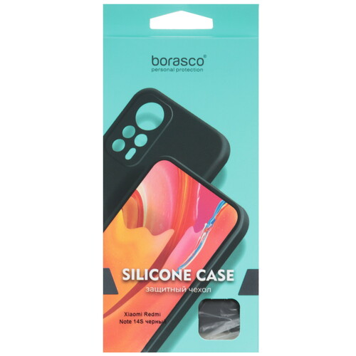 Купить Накладка  BoraSCO Silicone Case для Xiaomi Redmi Note 14S черный  5618583. Характеристики, отзывы и цены в Донецке