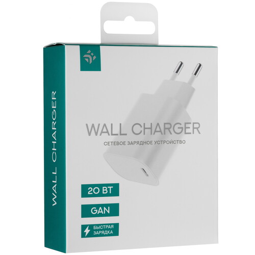 Купить Сетевое зарядное устройство DEXP GaN CW20C-1 белый  9138419. Характеристики, отзывы и цены в Донецке