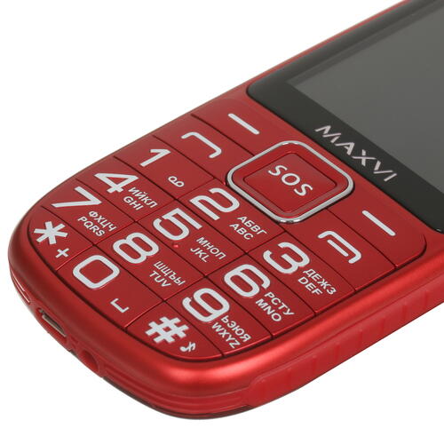 Купить Сотовый телефон Maxvi B9 красный  4714229. Характеристики, отзывы и цены в Донецке