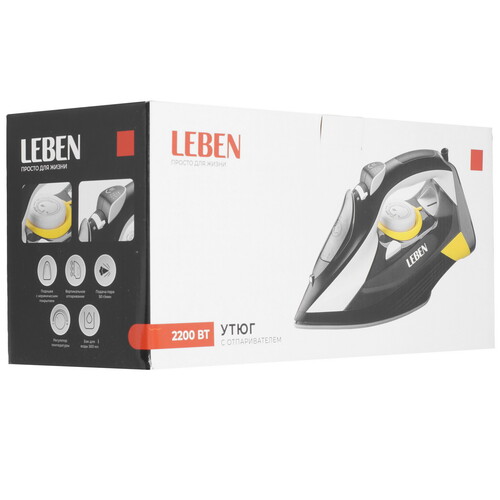 Купить Утюг LEBEN 249-049 черный  9237163. Характеристики, отзывы и цены в Донецке