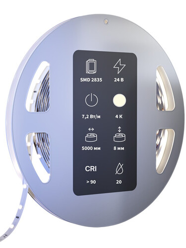 Купить Светодиодная лента Maytoni 24В 2835 7.2Вт/м 4000К 5м IP 20  9185007. Характеристики, отзывы и цены в Донецке