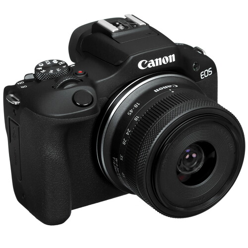 Купить Беззеркальный фотоаппарат Canon EOS R100 Kit 18-45mm F4.5-6.3 IS STM черный  5446380. Характеристики, отзывы и цены в Донецке