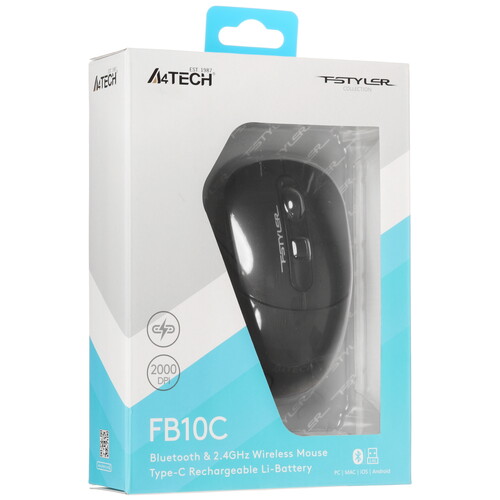 Купить Мышь беспроводная A4Tech Fstyler FB10C  черный  5622005. Характеристики, отзывы и цены в Донецке