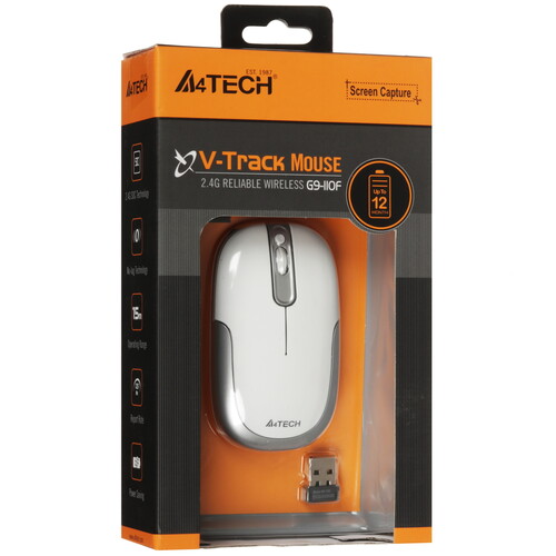 Купить Мышь беспроводная A4Tech G9-110  белый  5624959. Характеристики, отзывы и цены в Донецке