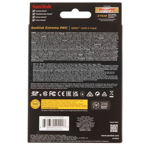 Купить Карта памяти SanDisk Extreme Pro SDXC 512 ГБ [SDSDXDK-512G-GN4IN]  5470870. Характеристики, отзывы и цены в Донецке