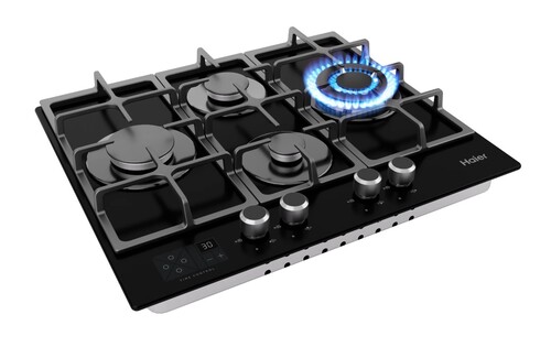 Купить Газовая варочная поверхность Haier HHX-G64CWSB  9300386. Характеристики, отзывы и цены в Донецке