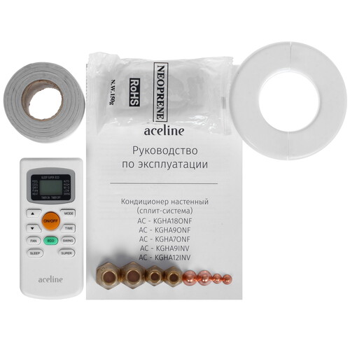 Купить Кондиционер настенный сплит-система Aceline AC-KGHA7ONF белый  9166213. Характеристики, отзывы и цены в Донецке